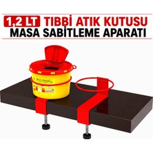 Telkar 1,2 Lt Tıbbi Atık Kutusu Masa Sabitleme Aparatı