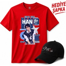 BarsDepo Straykids Han Thıs That Tişört, Premıum Kalite Unisex Çocuk / Yetişkin (Şapka Hediyeli)