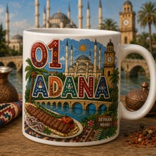 Ajans 313 Adana Temalı Kupa – 01 Adana Folklorik Tasarımlı Seramik Kupa