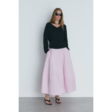 Suud Collection Pembe Mila Poplin Balon Etek