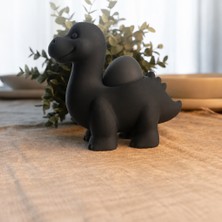 Alvera Dinozor Yumurtalık – 3D Baskı Sevimli Eggosaurus Yumurta Tutucu-Siyah