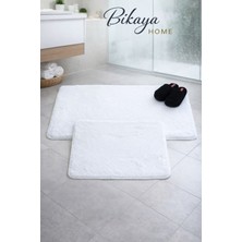 Bikaya Home 2’li Puffy Klozet Takımı | Yumuşak Peluş Doku | Kaydırmaz Taban | Modern & Şık Tasarım
