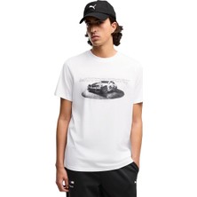 Puma  Bmw Mms Essentials Graphic Erkek Beyaz Günlük Stil T-Shirt 63718802