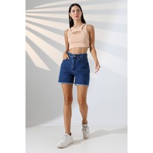 sports here KIZ/KADIN %100 COTTON JEANS ŞORT BERMUDA