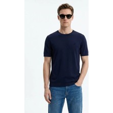 Ted Baker Lacivert Erkek Bisiklet Yaka T-Shirt TBMRKW2014