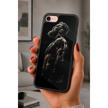 BG AKSESUAR iPhone 7 / 8 / Se Uyumlu Dövüşçü Desenli Kamera Korumalı Darbelere Dayanıklı Kılıf