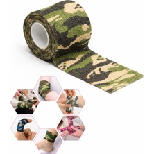 Boldy Kamuflaj Desenli Kendinden Yapışan Elastik Bandaj - Dövme Makinesi Tutma Bandı - Camo Koban Bandajı - Kendinden Yapışkanlı Bandaj - Kamuflaj Koban Bandajı - Elastik Bandaj 5cmx4.5 M.