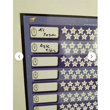Eğlenceli Sınıf Yıldız Panosu Yaz - Sil Afiş 38 Kişilik