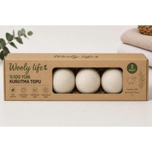 Wooly Life Çamaşır Kurutma Topu Içi Dışı Saf Yün Parçalanmaz