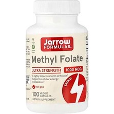 Jarrow Formulas Metil Folat, 1.000 Mcg, 100 Bitkisel Kapsül