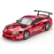 Svoria Store Mey Ithalat®  1/64 Model Araç Supra (A80) Top Secret GT-300 Top Secret Red Chrome