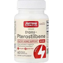 Jarrow Formulas Vegan Trans-Pterostilben, 50 Mg, 60 Bitkisel Kapsül
