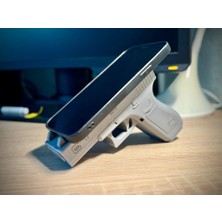Genç 3D GLOCK17 Masaüstü Telefon Tutucu | Dayanıklı ve Şık Tasarım | Dekoratif Telefon Standı