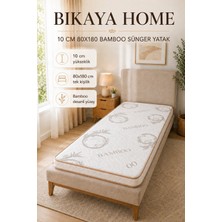 Bikaya Home Bambu Sünger Yatak 80X180 cm | Tek Kişilik | Katlanabilir | Rahat ve Pratik