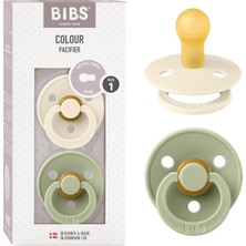 Colour Ikili Kauçuk Emzik-Ivory / Sage 0-6 Ay