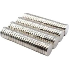 50 Adet 10X2MM Yuvarlak Neodyum Mıknatıs Güçlü Magnet Nikel Kaplamalı ( Lisinya )