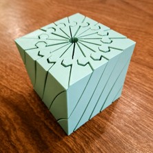 Alvera Twisting Küp – 3D Baskı Mekanik Dönen Bulmaca Küpü-Mint