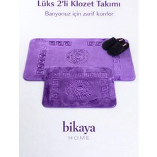 Bikaya Home 2’li Klozet Takımı | Yumuşak Peluş Doku | Kaydırmaz Taban | Kolay Temizlenir | Şık & Konforlu