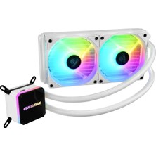 Liqmax Iıı Argb 240 mm Beyaz Aıo Sıvı Soğutucu, Intel/amd Işlemciler Için Su Soğutma, Argb Fan