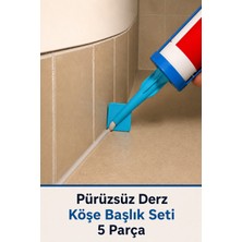 Neptune3D Silikon Mastik Derz Çekme Düzeltme Aparatı 5'li Vidalı Köşe Başlık Seti Duşakabin, Banyo, Mutfak