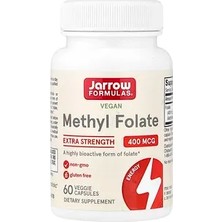 Jarrow Formulas Vegan Metil Folat, 400 Mcg, 60 Vejetaryen Kapsül