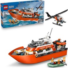 Colezium 60504 LEGO City Sahil Güvenlik Kurtarma Botu ve Helikopteri 742 Parça +7 Yaş