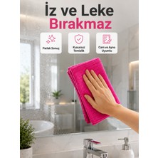 Yüksek Su Emici Mikrofiber Temizlik Bezi Cam, Mutfak ve Banyo Temizliği - Lisinya