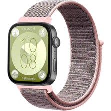 Adalı Store Huawei Fit 4 Hasırlı Cırtcırtlı Kordon (Saat Değildir) - Pembe
