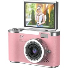 Adalı Store 4K Dijital Retro Video Kamera 48MP 18X Zoom Flaşlı (32GB) Kart Dijital Vlog Fotoğraf  Makinesi Türkçe