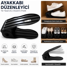 BURADABULDUN Ayarlanabilir Ayakkabı Düzenleyici Rampa - Dolap Içi Yer Tasarrufu Sağlayan Ayakkabılık 2 Adet