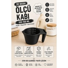 Ognami 3D Baskı 100-150 ml Ölçü Kabı | Çamaşır Deterjanı, Toz ve Granül Ölçü Kabı | Gıda Uyumlu Pla