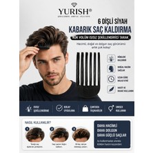 Yurish Kadın ve Erkek 6 Dişli Siyah Kabarık Saç Kaldırma Kök Volüm Isısız Şekillendirici Tarak Perçem Hacim Tarağı