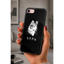 BG AKSESUAR iPhone 7 / 8 / Se Uyumlu Göktürk Desenli Kamera Korumalı Darbelere Dayanıklı Kılıf