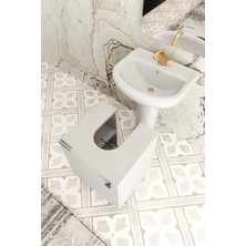 Modadiyos Modelisa Mini Lavabo Altı Dolap, Ayaklı Banyo Dolabı - Mdf