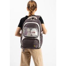 Baginn Ventis Unisex Maskotlu Okul Çantası Ortaokul Lise Sırt Çantası 43*30 cm Su Geçirmez Kumaş Vnt1-G