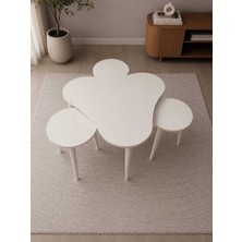 Deniss Home Roma Seris 4 Lü Mdf Ahşap Zigon Sehpa