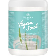 Zemira Kallos Kallos Vegan Soul 1000ML Ince Telli Saçlara Bambu Özlü Hindistan Cevizi Yağlı Hacim Veren