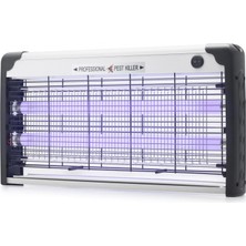 Meks 30W Ölçülü Elektrikli Sinek Öldürücü Cihaz 49 cm Floresan Alüminyum Siyah Beyaz