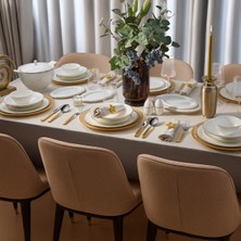 Evaliza Buckingham Gold 60 Parça 12 Kişilik Yemek Takımı