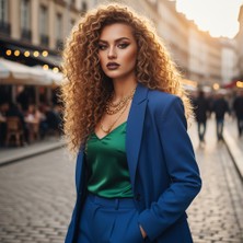 TeknoKapsül Afro Dalga Front Lace Gerçek Tül Peruk - Balköpüğü - 60-65CM