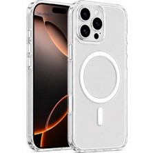 Bzontech iPhone 16 Pro Uyumlu Yumuşak Magsafe Kablosuz Şarj Destekli Şeffaf Kılıf Kamera Için Yükseltilmiş Çerçeve