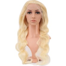 TeknoKapsül Gerçek Front Lace Dalgalı Platin Tül Peruk - 70-75CM