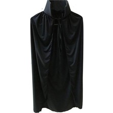 Meks Pelerin Siyah Yakalı Pelerin Vampir Pelerin Dracula 90 cm