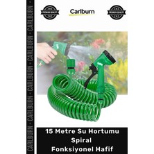 Carlburn Özel Üretim Bahçe Sulama Esnek Dayanıklı Otomatik 15 Metre Su Hortumu Spiral Fonksiyonel Hafif