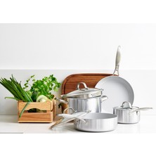 Greenpan Venice Pro Evershine 3ply 7 Parça Pişirme Seti | Thermolon™ Seramik Yüzey | Pfas, Pfoa ve Ptfe Içermez