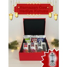 Ramazan Özel Hediye Kutusu, Karışık Lokum ve Bitki Çayı Seti, French Press Hediyeli, Premium �