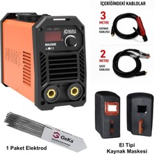 Nuriş MA200E Inverter Kaynak Makinesi + Kaynak Maskesi + 100LÜ Elektrod