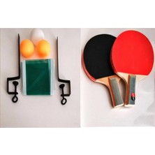 Masa Tenis Seti 2 Raket 3 Top ve File Kırmızı