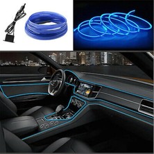 Araç Içi Neon Aydınlatma LED Göğüs Torpido Ledi Neon Ip LED Buz Mavi 2 Metre