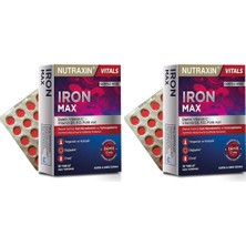 Iron Max 30 Tablet – Demir, C Vitamini, Folik Asit ve B12 Vitamini Içeren Takviye (2 Paketi)